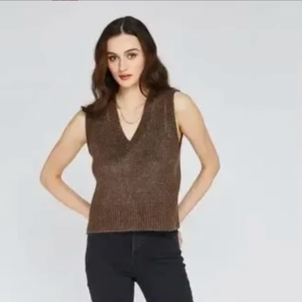 NWOT Gentle Fawn Brown Marled Sweater Vest